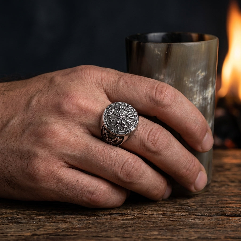 Chevalière Viking Acier