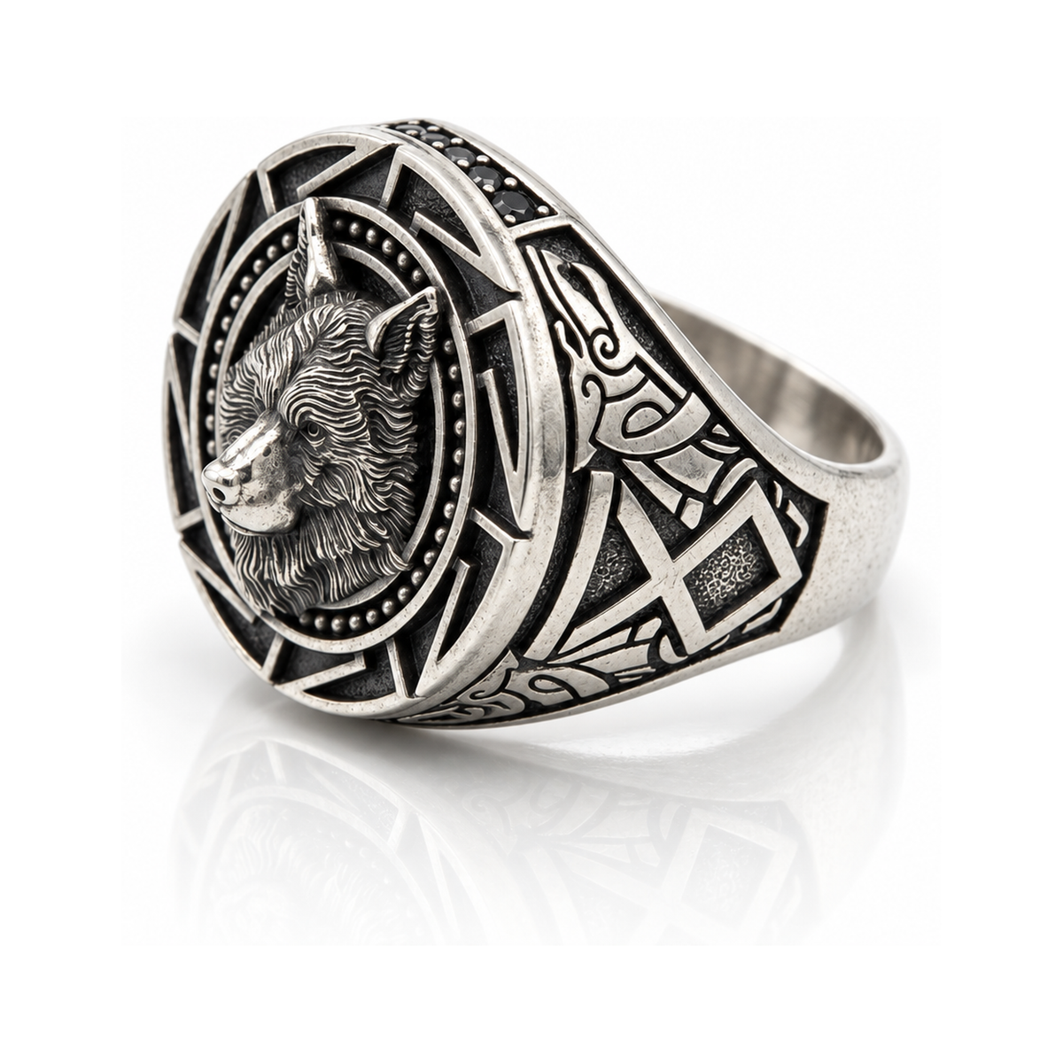 Chevalière Loup Viking