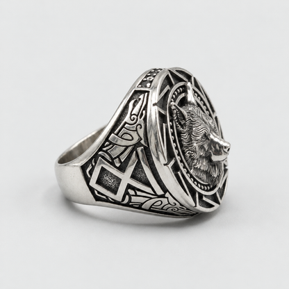 Chevalière Loup Viking