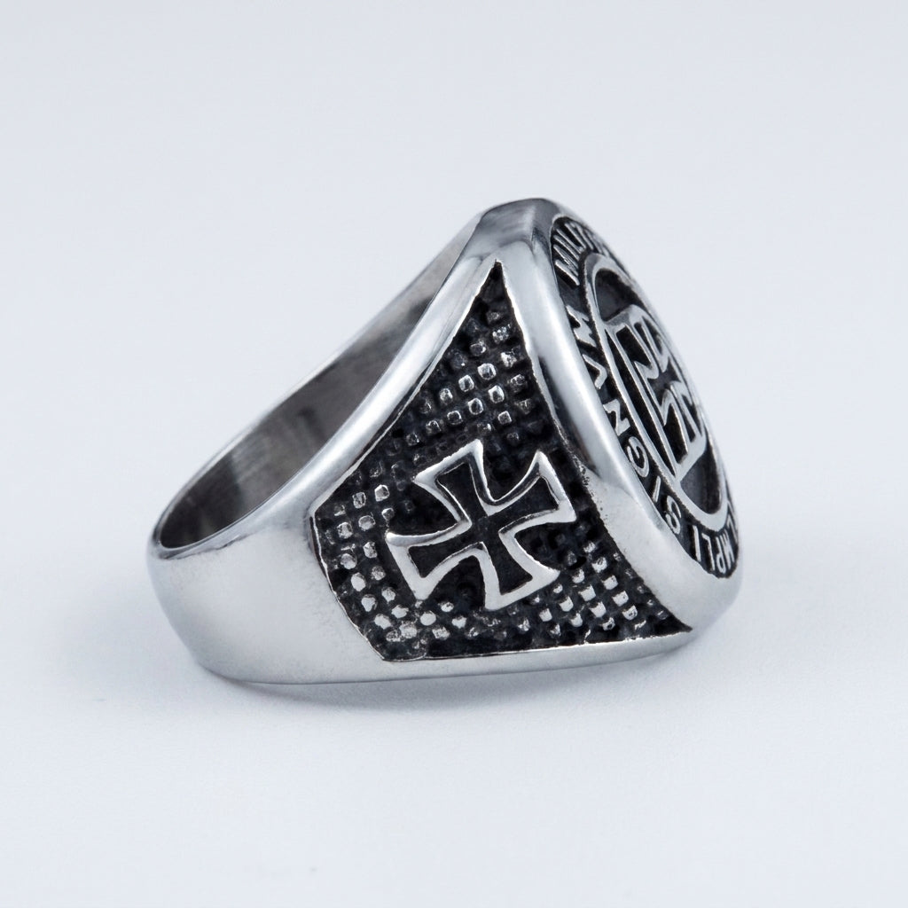 Chevalière Motif Templier