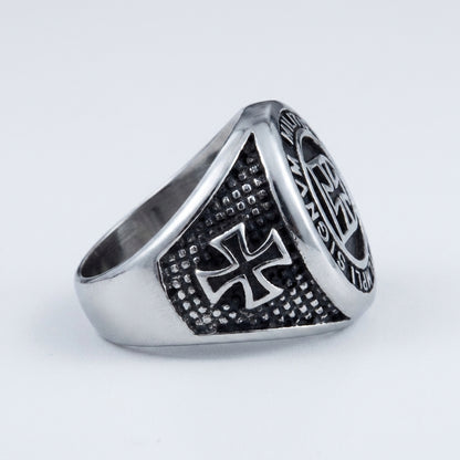 Chevalière Motif Templier
