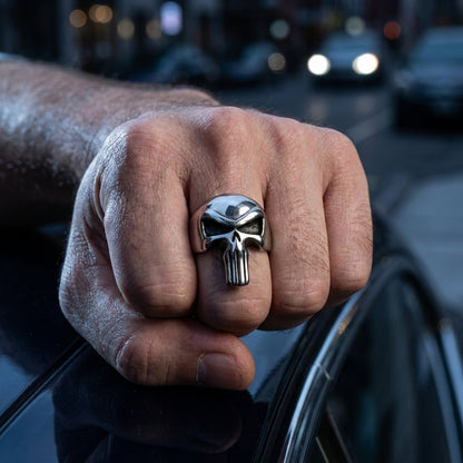 Chevalière Punisher Argentée