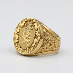Chevalière Tête de Lion Ovale