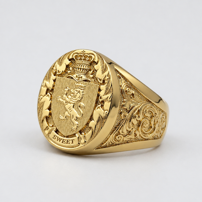 Chevalière Tête de Lion Ovale